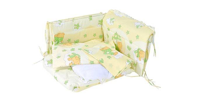 Комплект для детской кроватки с мягкими бортиками Мишкин сон
