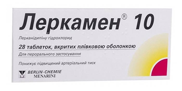 Упаковка таблеток Леркамен 10