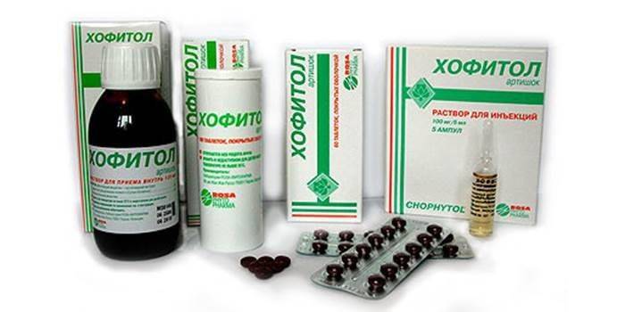 Упаковки препарата Хофитол в различных формах выпуска
