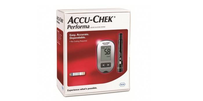 Прибор для контроля уровня сахара в крови Accu-Chek Performa в упаковке