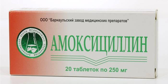 Упаковка таблеток Амоксициллин