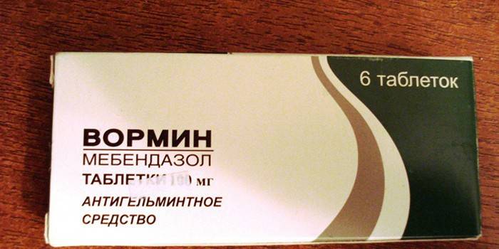 Упаковка таблеток Вормин