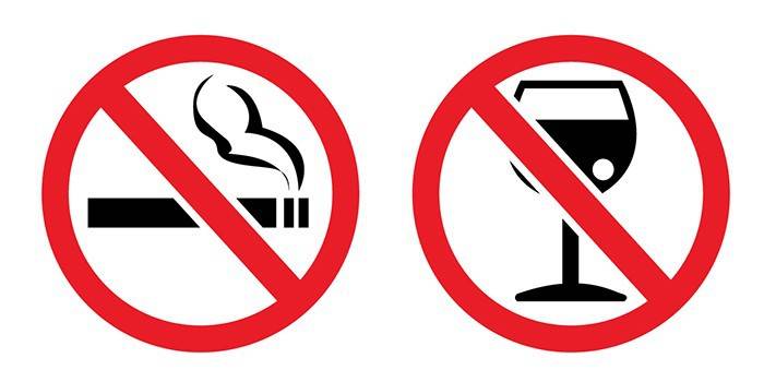 Запрещающие курение и алкоголь знаки