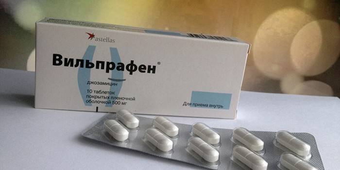 Упаковка таблеток Вильпрафен