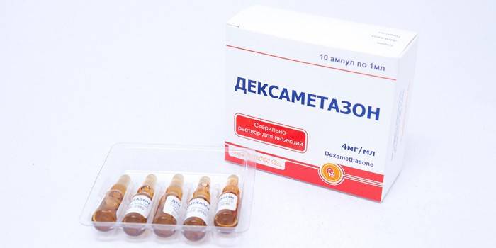 Ампулы препарата Дексаметазон в упаковке