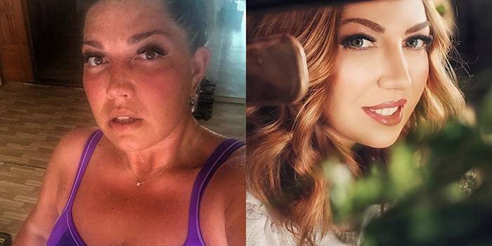 Фото до и после похудения Екатерины Скулкиной