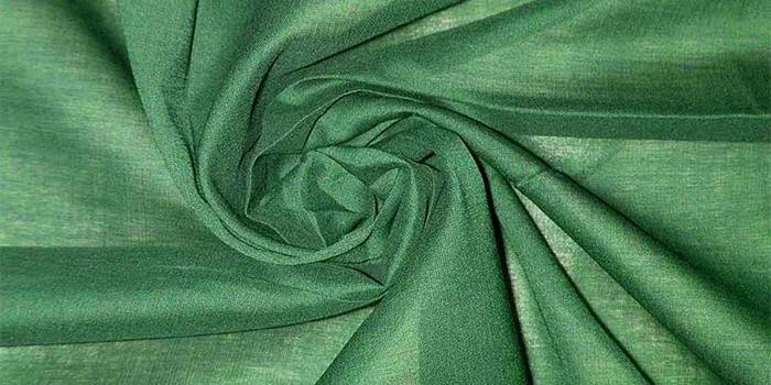 Ткань Поплин зеленого цвета