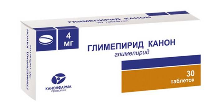 Упаковка таблеток Глимепирид