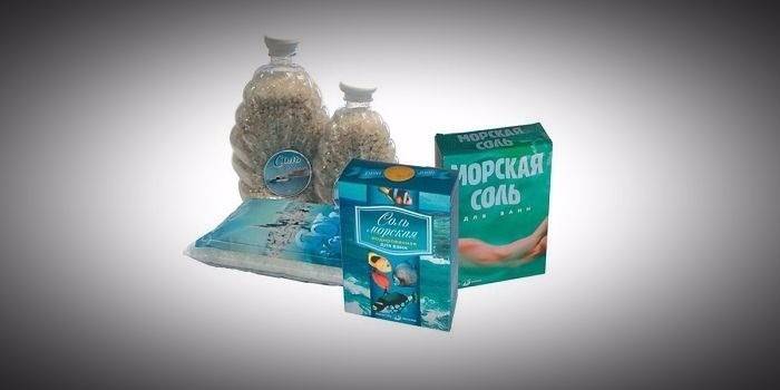 Морская соль для ванн в различных упаковках 