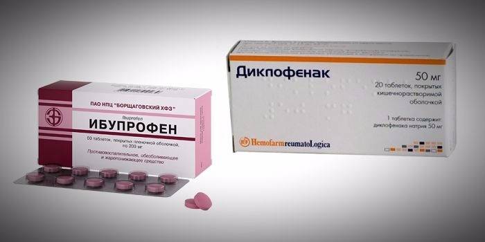 Ибупрофен и Диклофенак в таблетках