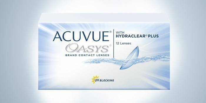 Упаковка с 12 линзами Acuvue oasys with hydraclear PLUS
