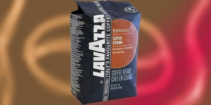 Упаковка зернового кофе Lavazza Super Crema