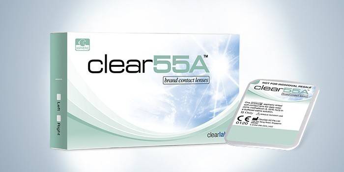 Упаковка линз Clear 55A