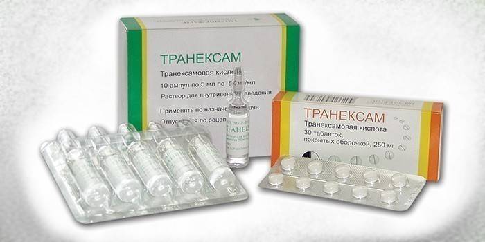 Препарат Транексам в ампулах и таблетках