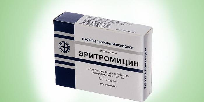 Таблетки Эритромицин 
