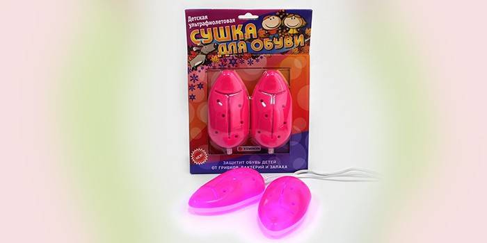 Ультрафиолетовая сушилка для детской обуви в упаковке