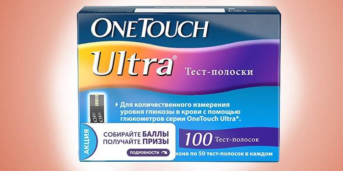Упаковка тест-полосок OneTouch Ultra