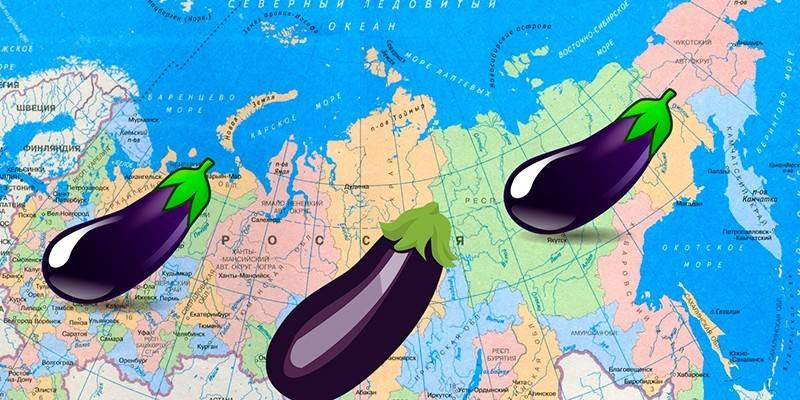 Баклажаны и карта России