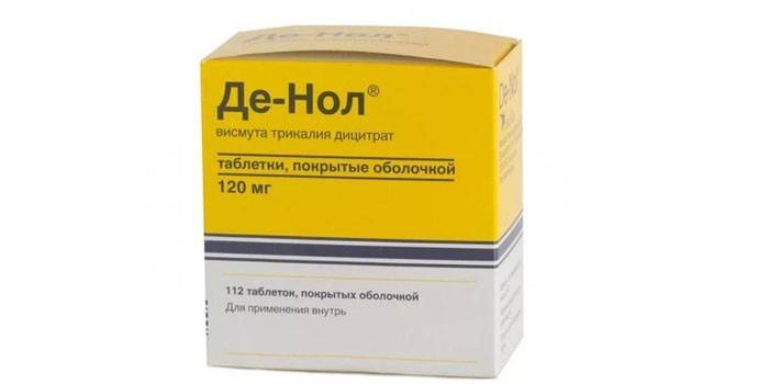 Таблетки Де-Нол в упаковке
