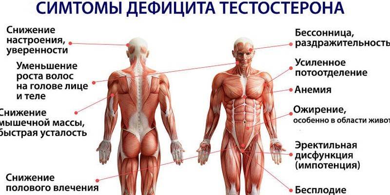 Симптомы дефицита тестостерона