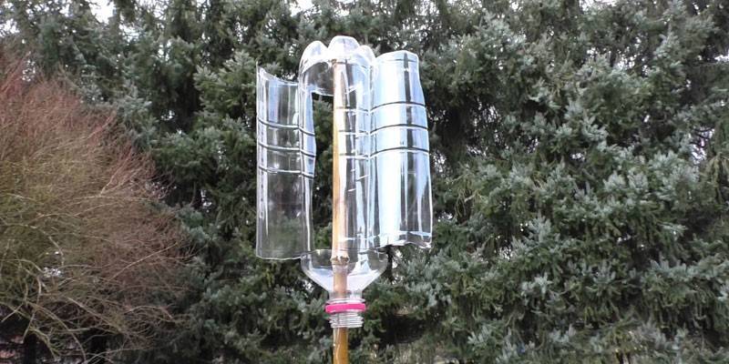 Отпугиватель кротов из пластиковой бутылки