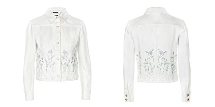 Белая с вышивкой Alexander McQueen