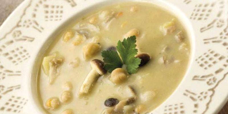 С нутом и грибами