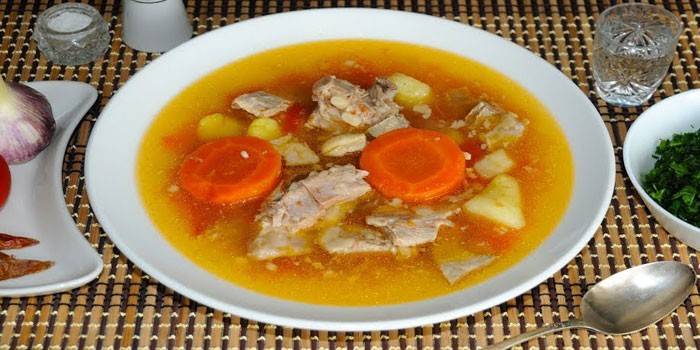 Суп из баранины по-узбекски